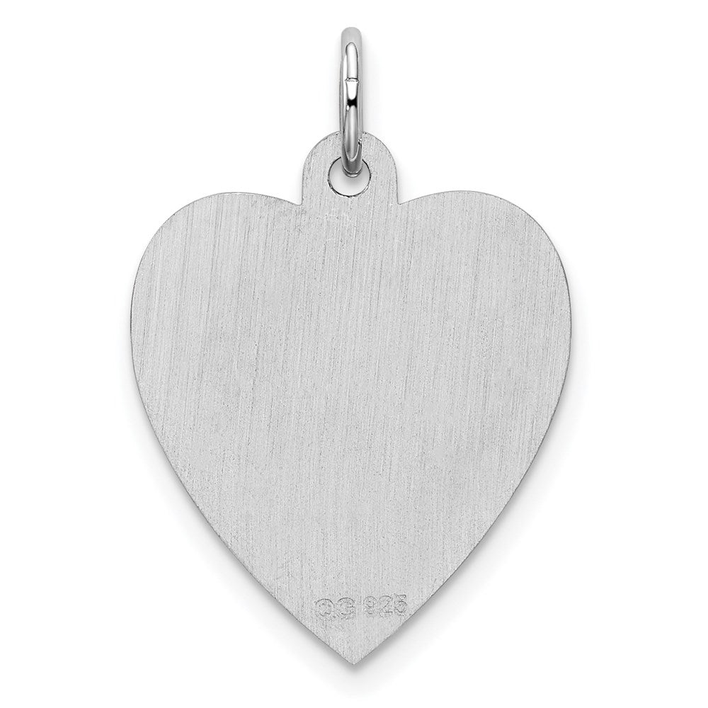 Sterling Silver Rhodium-Plated Engraveable Boy Disc Charm
