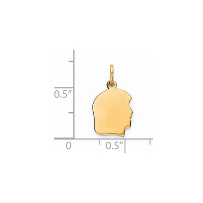 Ss/Gold Plated Sterling Silver Gp Engraveable Girl Polished Disc Charm