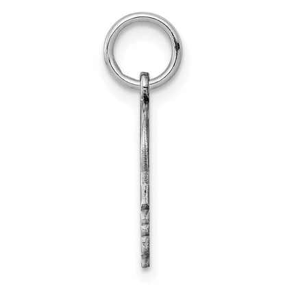 Sterling Silver Rh-Plt Engravable Boy Disc Charm Polish on Front/back