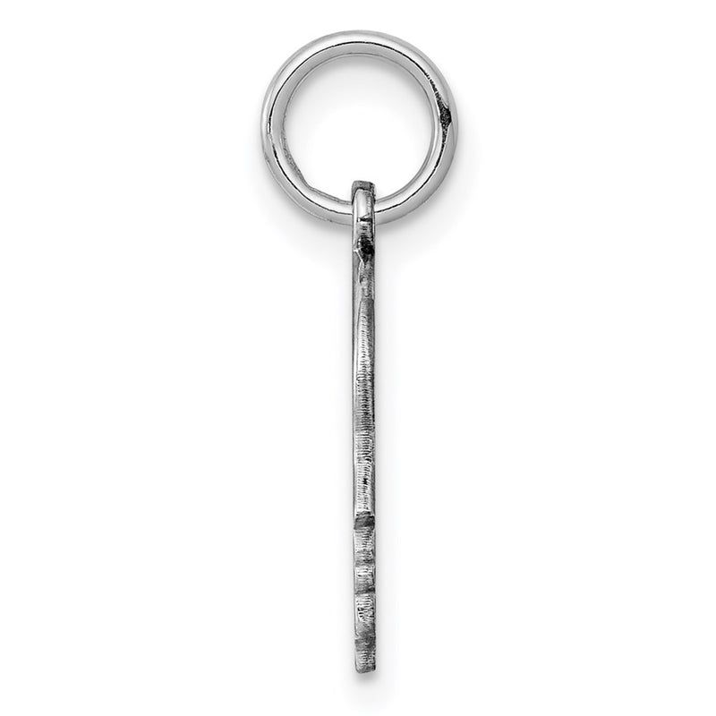 Sterling Silver Rh-Plt Engravable Boy Disc Charm Polish on Front/back