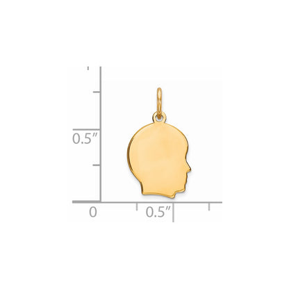 Ss/Gold Plated Sterling Silver Gp Engraveable Boy Polished Disc Charm