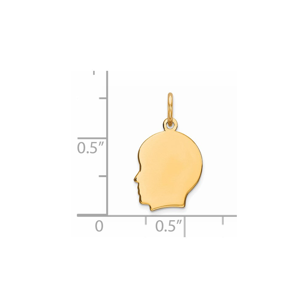Ss/Gold Plated Sterling Silver Gp Engraveable Boy Polished Disc Charm