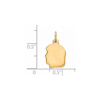 Ss/Gold Plated Sterling Silver Gp Engraveable Girl Polished Disc Charm