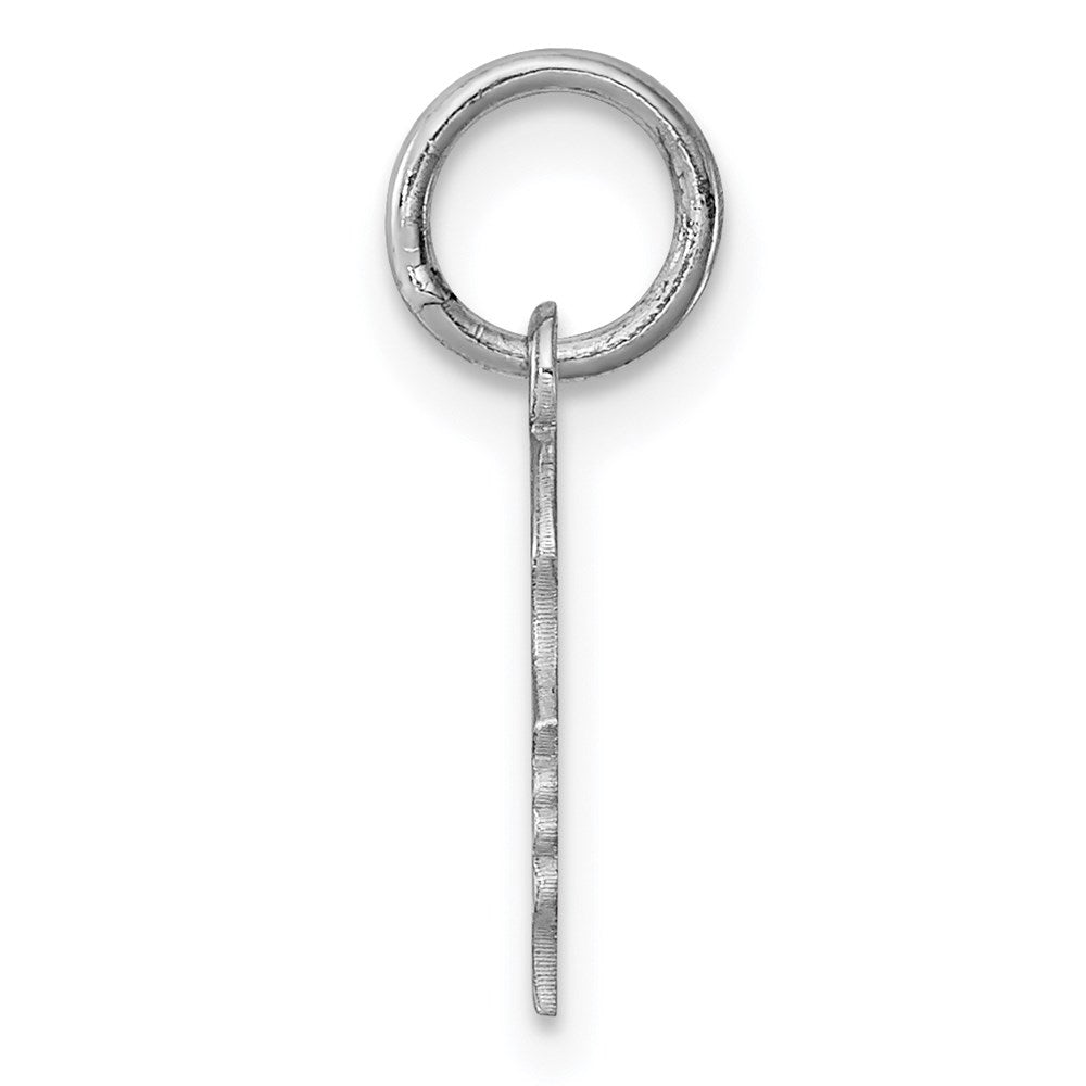 Sterling Silver Rh-Plt Engravable Girl Disc Charm Polish on Front/back