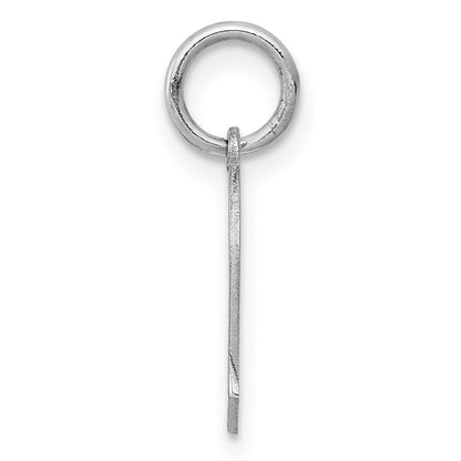 Sterling Silver Rh-Plt Engravable Boy Disc Charm Polish on Front/back