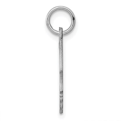 Sterling Silver Rh-Plt Engravable Boy Disc Charm Polish on Front/back