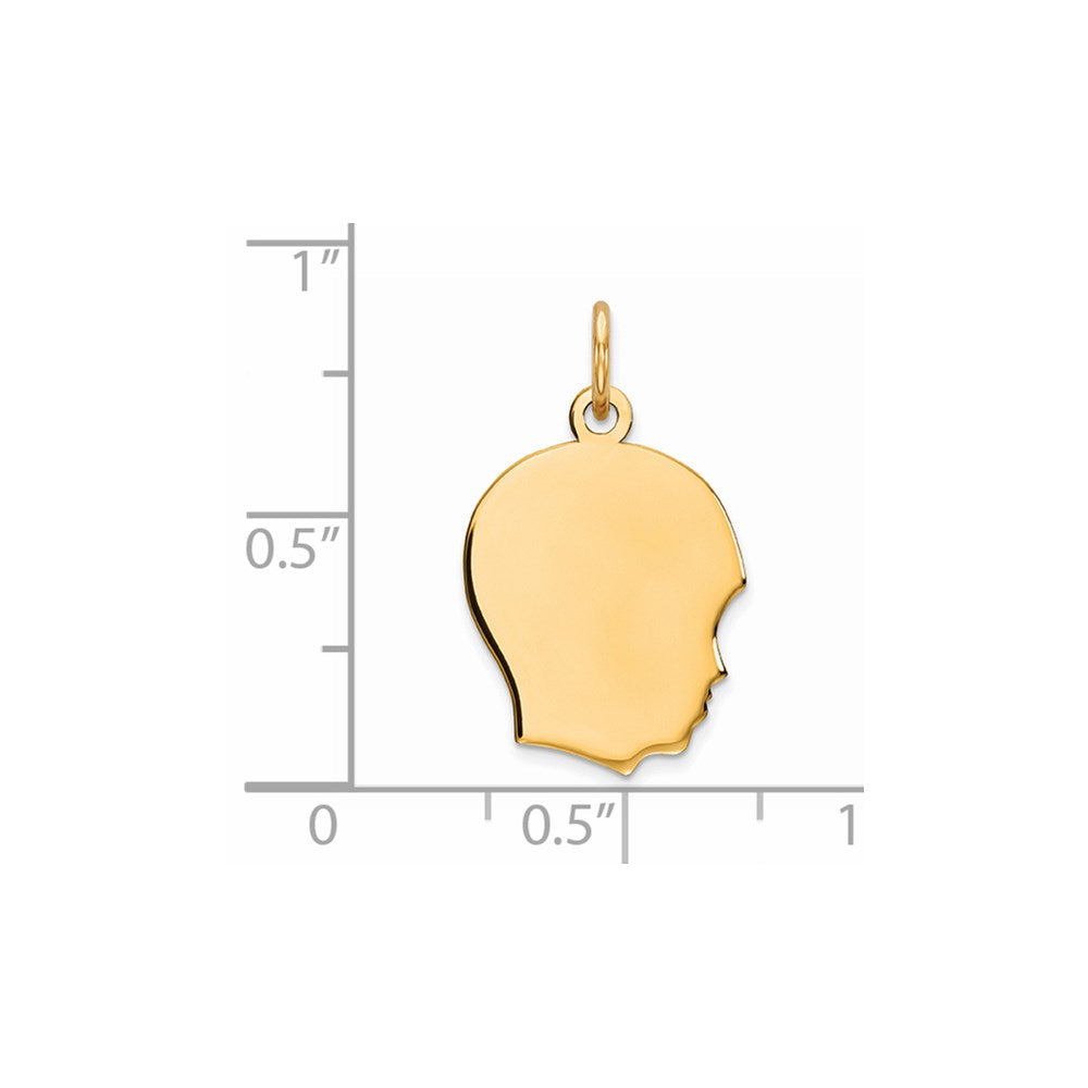 Ss/Gold Plated Sterling Silver Gp Engraveable Boy Polished Disc Charm