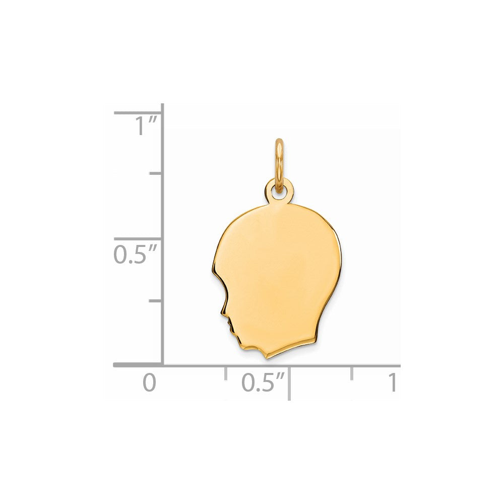 Ss/Gold Plated Sterling Silver Gp Engraveable Boy Polished Disc Charm