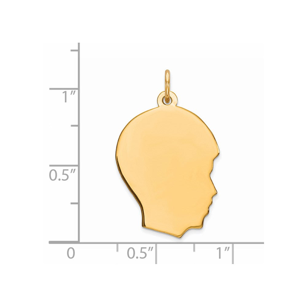 Ss/Gold Plated Sterling Silver Gp Engraveable Boy Polished Disc Charm