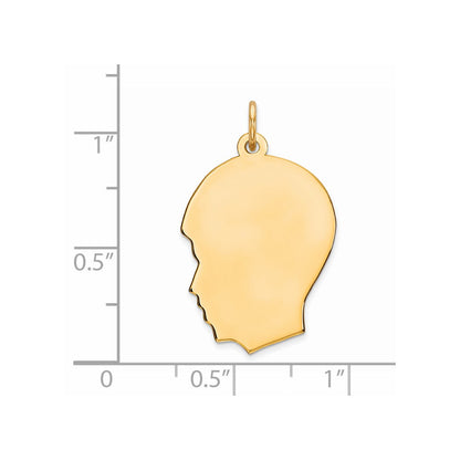 Ss/Gold Plated Sterling Silver Gp Engraveable Boy Polished Disc Charm