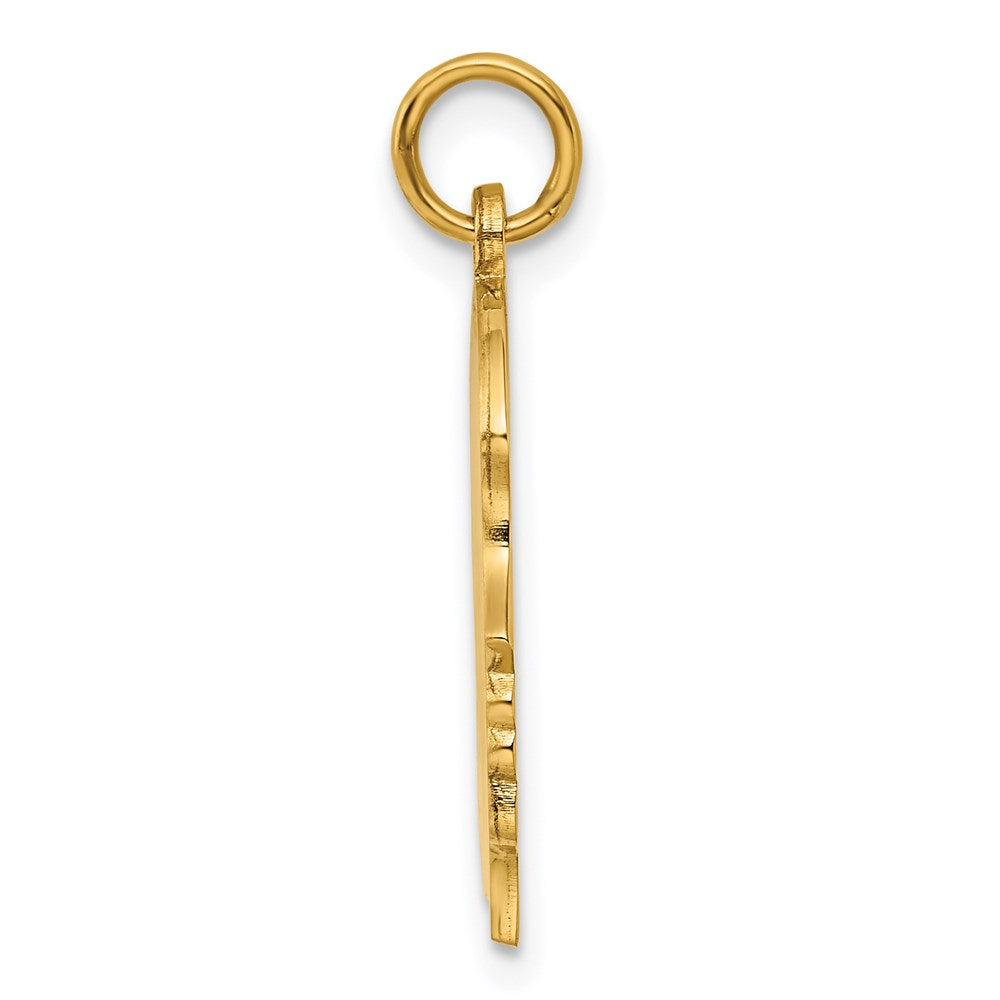 Ss/Gold Plated Sterling Silver Gp Engraveable Girl Polished Disc Charm
