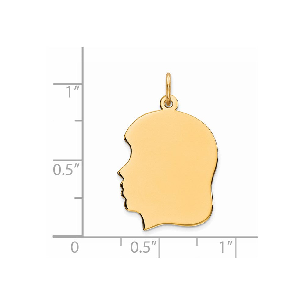 Ss/Gold Plated Sterling Silver Gp Engraveable Girl Polished Disc Charm