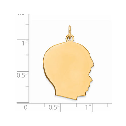 Ss/Gold Plated Sterling Silver Gp Engraveable Boy Polished Disc Charm