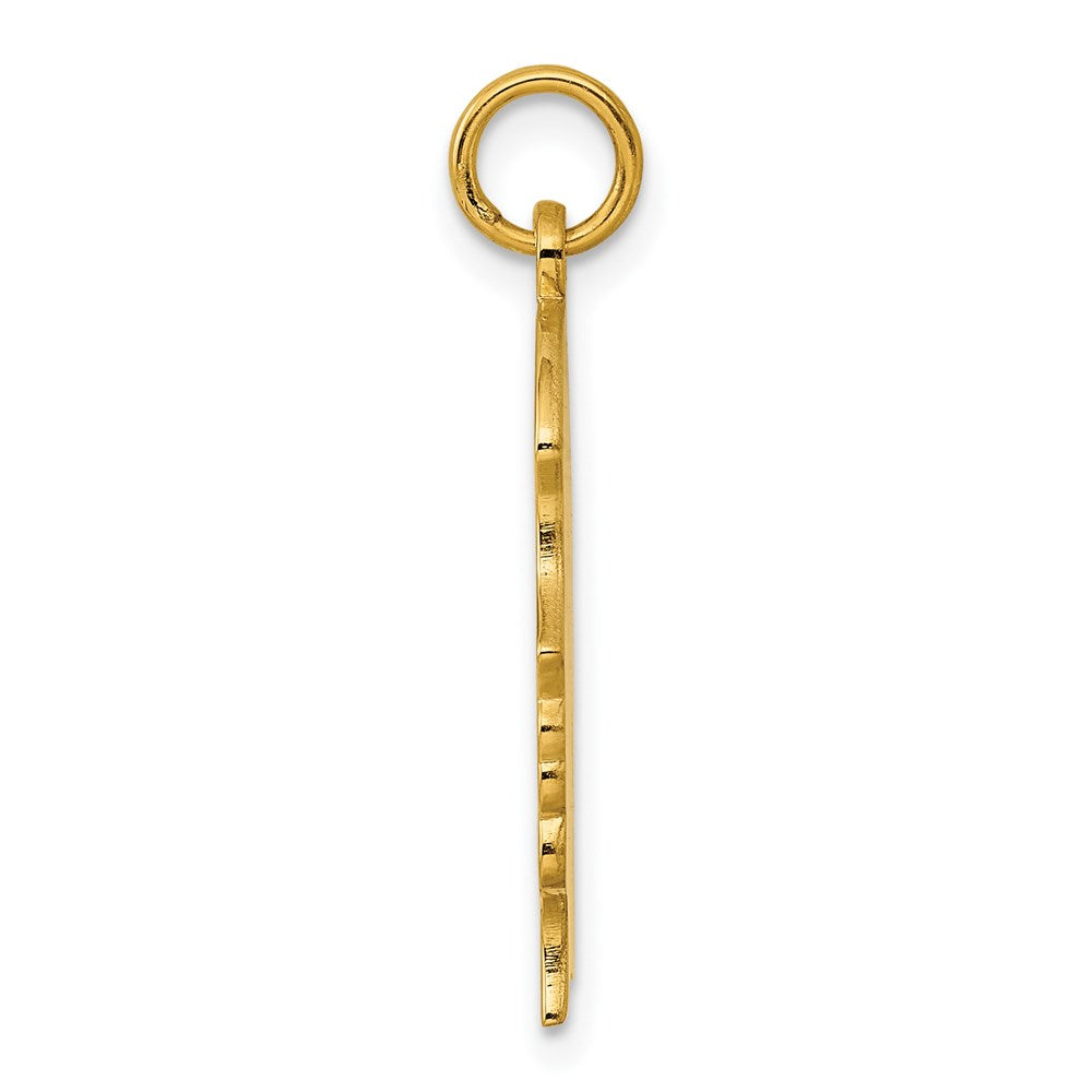 Ss/Gold Plated Sterling Silver Gp Engraveable Girl Polished Disc Charm