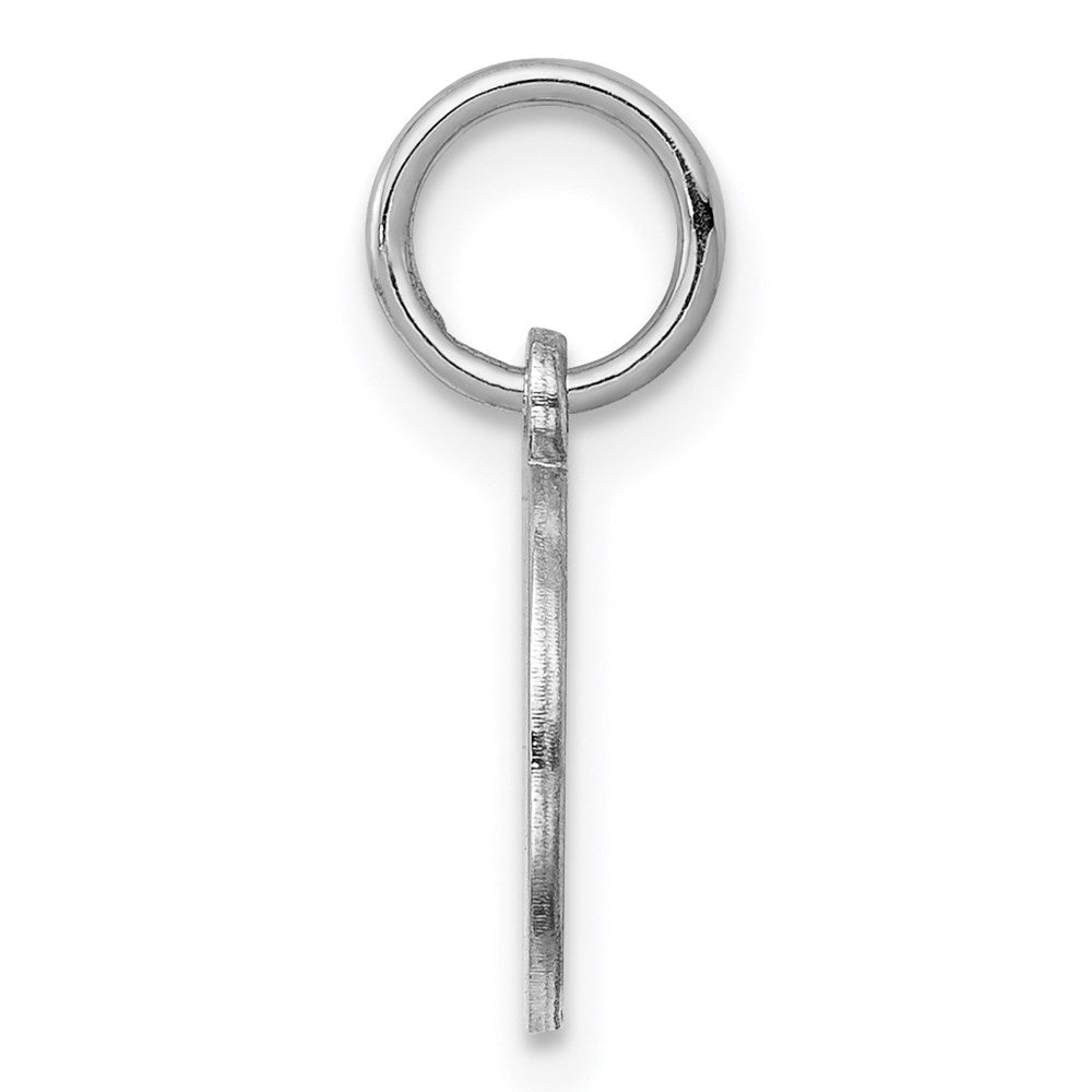 Sterling Silver Rh-Plt Engraveable Round Polished Front/back Disc Charm