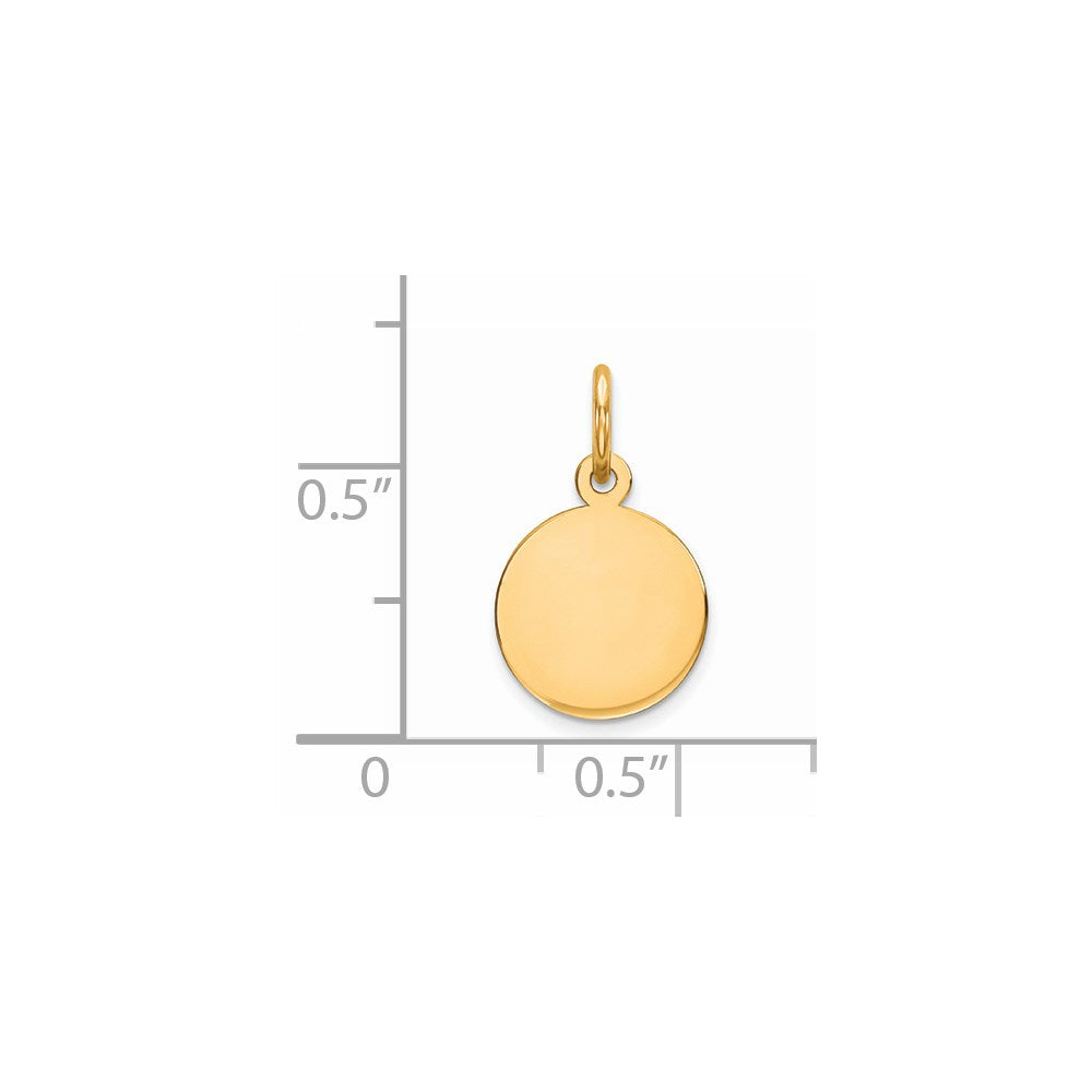 Ss/Gold Plated Sterling Silver Gp Engraveable Round Polished Disc Charm