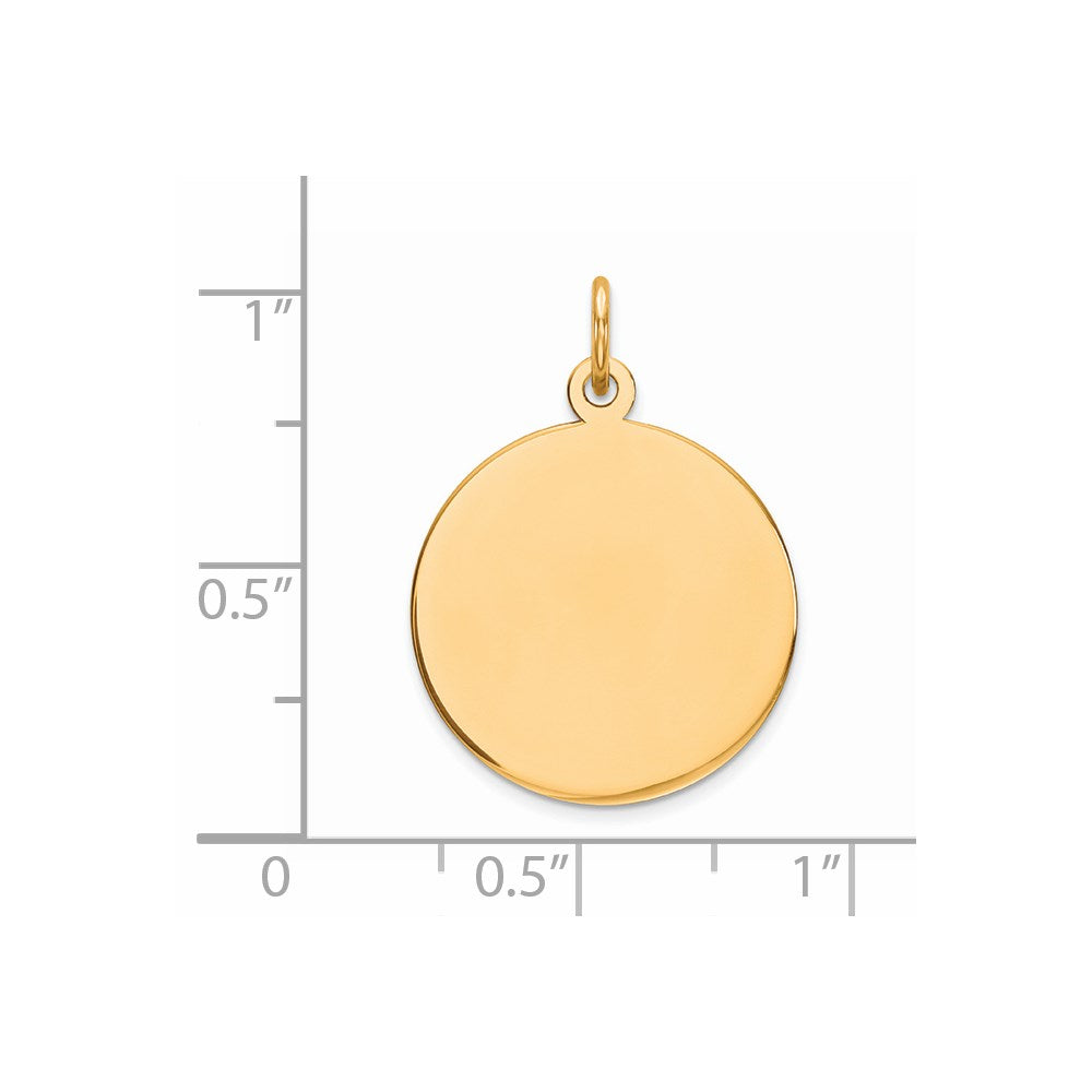 Ss/Gold Plated Sterling Silver Gp Engraveable Round Polished Disc Charm