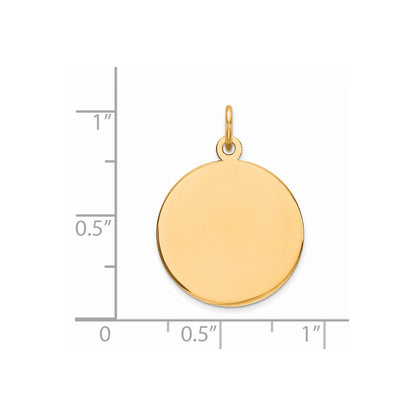 Ss/Gold Plated Sterling Silver Gp Engraveable Round Polished Disc Charm