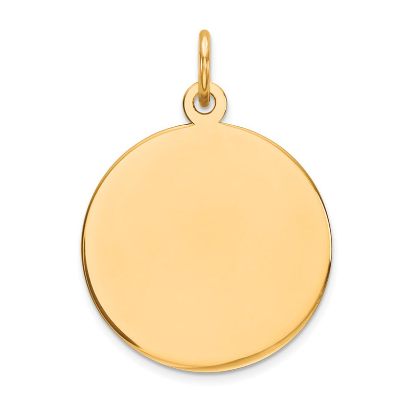 Ss/Gold Plated Sterling Silver Gp Engraveable Round Polished Disc Charm