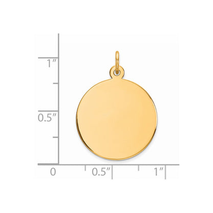 Ss/Gold Plated Sterling Silver Gp Engraveable Round Polished Disc Charm