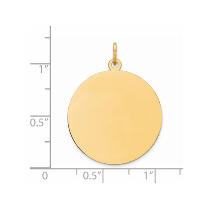 Ss/Gold Plated Sterling Silver Gp Engraveable Round Polished Disc Charm