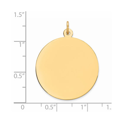 Ss/Gold Plated Sterling Silver Gp Engraveable Round Polished Disc Charm