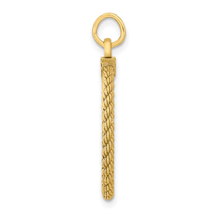 Ss/Gold Plated Ss Gold Plate Engraveable Round With Rope Polished Front/Satin Back Disc