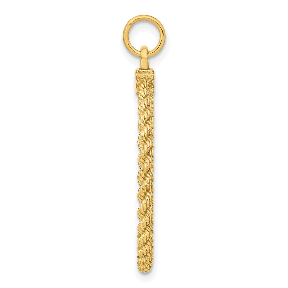 Ss/Gold Plated Sterling Silver Gp Engraveable Round With Rope Polished Disc
