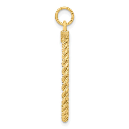 Ss/Gold Plated Sterling Silver Gp Engraveable Round With Rope Polished Disc