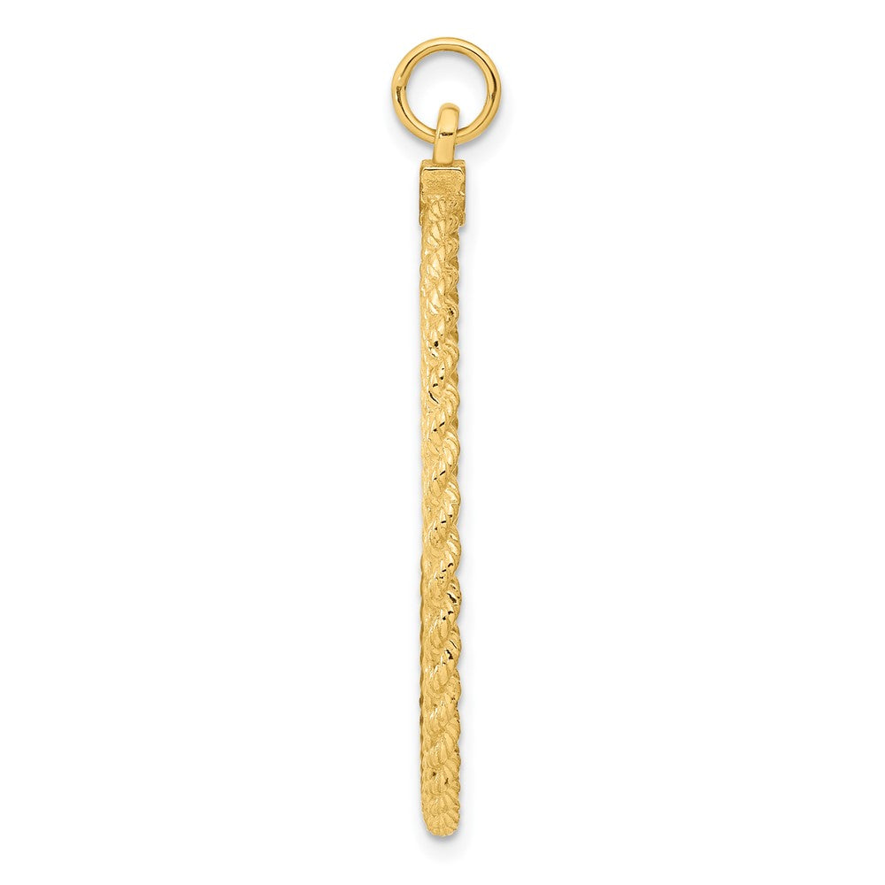 Ss/Gold Plated Sterling Silver Gp Engraveable Round With Rope Polished Disc
