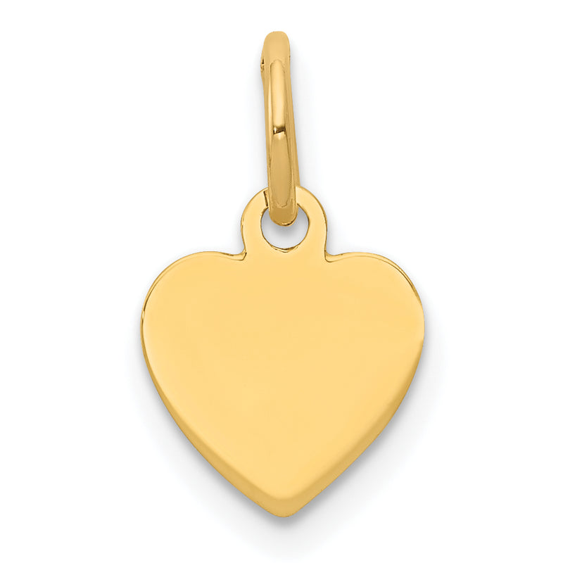 Ss/Gold Plated Sterling Silver Gp Engraveable Heart Polished Disc Charm