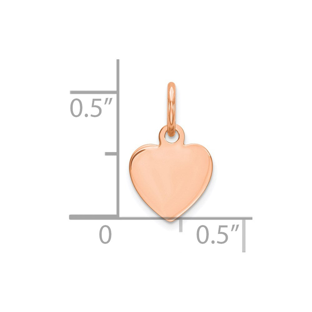 Ss/Rose Plated Sterling Silver Rg Engraveable Heart Polished Front/Satin Back Disc