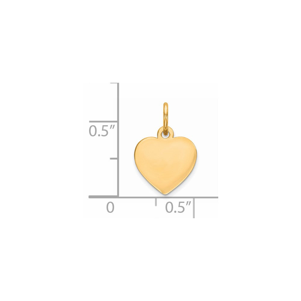 Ss/Gold Plated Sterling Silver Gp Engraveable Heart Polished Disc Charm