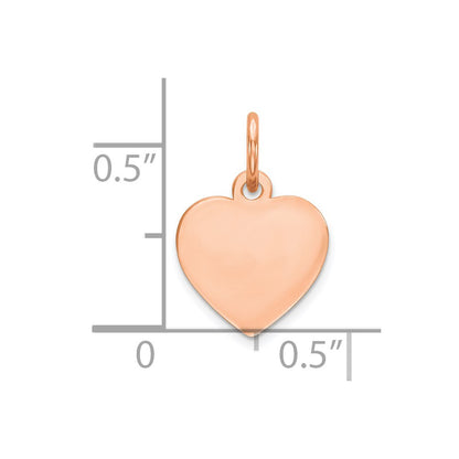 Ss/Rose Plated Sterling Silver Rg Engraveable Heart Polished Front/Satin Back Disc