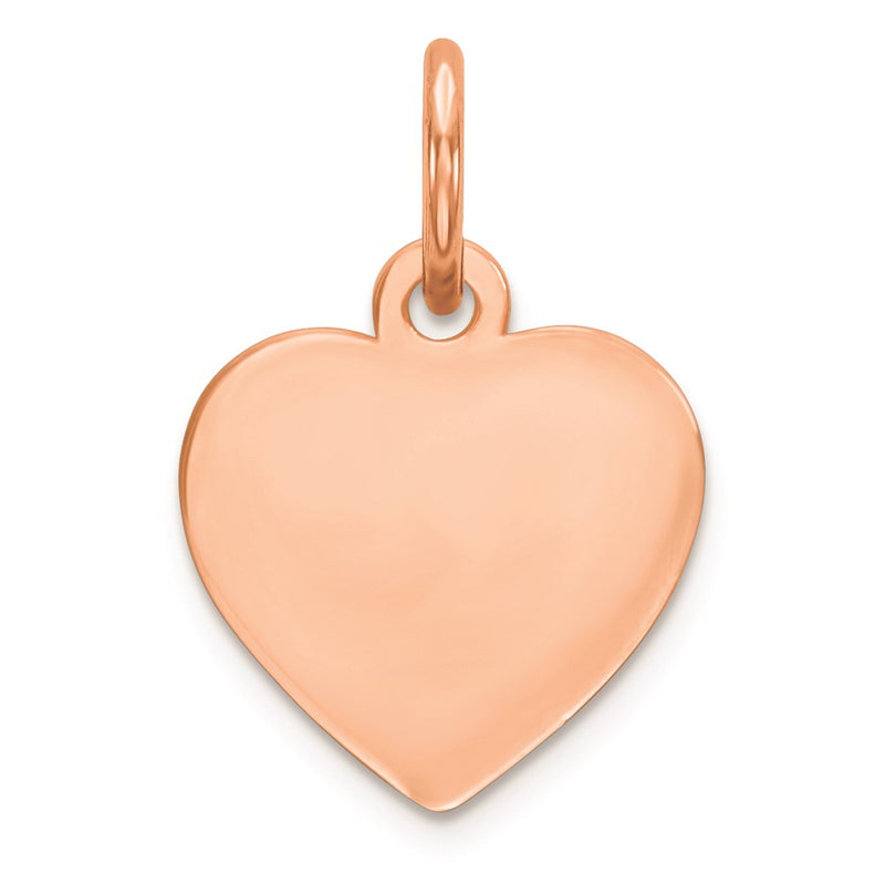 Ss/Rose Plated Sterling Silver Rg Engraveable Heart Polished Front/Satin Back Disc