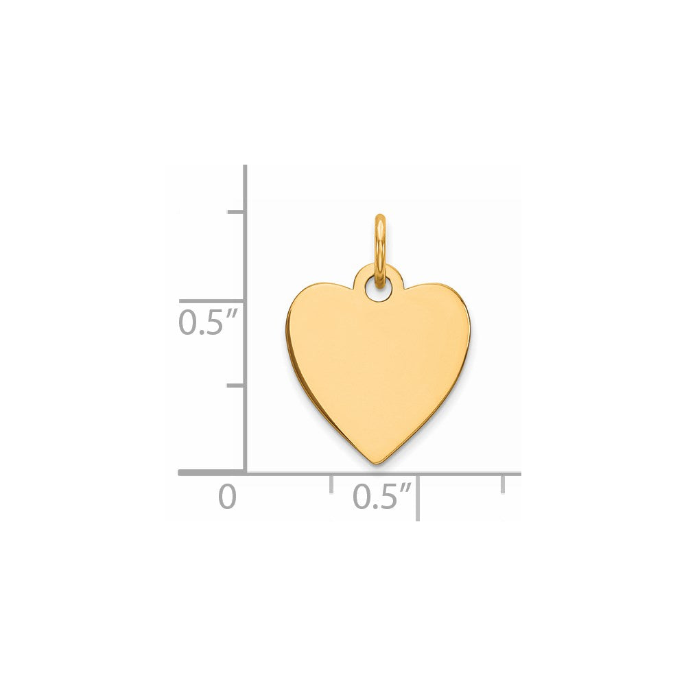 Ss/Gold Plated Sterling Silver Gp Engraveable Heart Polished Disc Charm