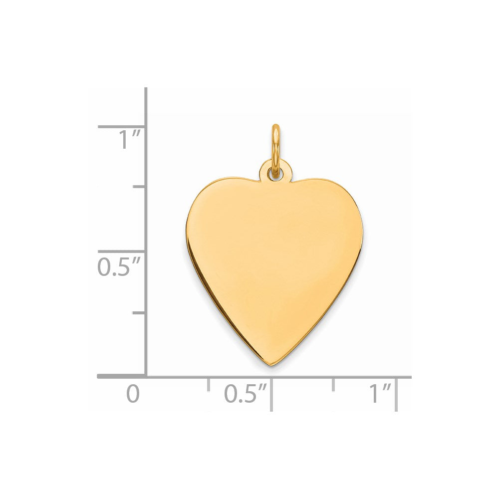 Ss/Gold Plated Sterling Silver Gp Engraveable Heart Polished Disc Charm