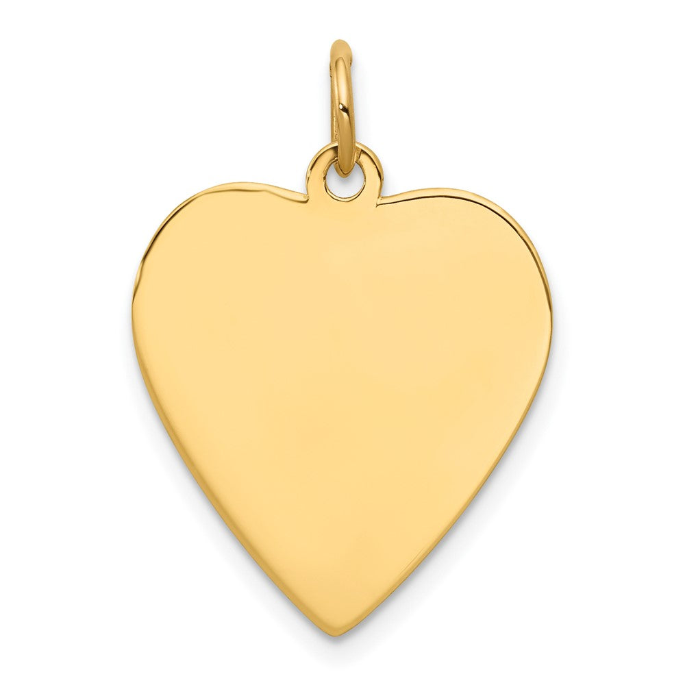 Ss/Gold Plated Sterling Silver Gp Engraveable Heart Polished Disc Charm