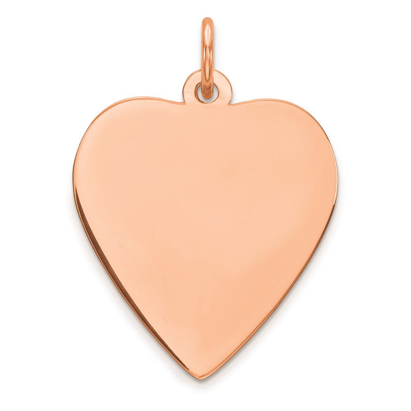 Ss/Rose Plated Sterling Silver Rg Engraveable Heart Polished Front/Satin Back Disc