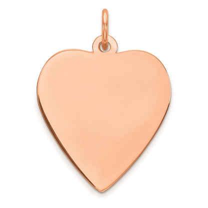 Ss/Rose Plated Sterling Silver Rg Engraveable Heart Polished Front/Satin Back Disc