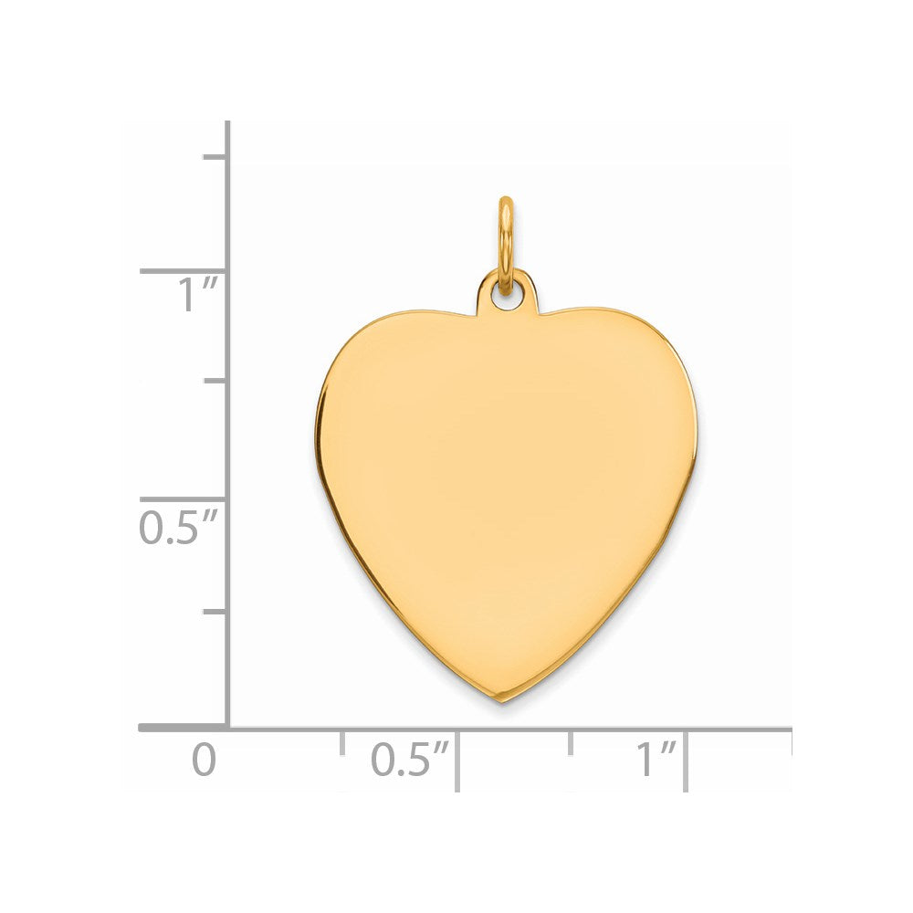 Ss/Gold Plated Sterling Silver Gp Engraveable Heart Polished Disc Charm