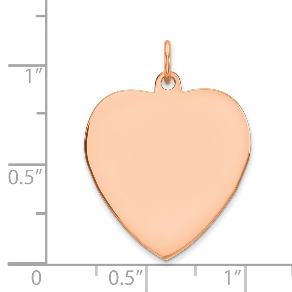 Ss/Rose Plated Sterling Silver Rg Engraveable Heart Polished Front/Satin Back Disc