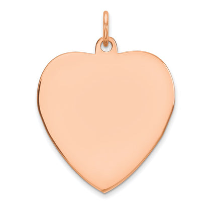 Ss/Rose Plated Sterling Silver Rg Engraveable Heart Polished Front/Satin Back Disc