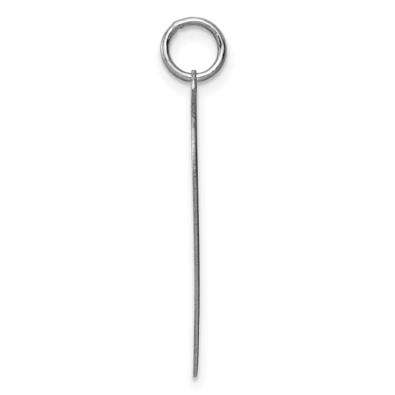 Sterling Silver Ss Rh-Plt Engraveable Heart Polished Front/Satin Back Disc Charm