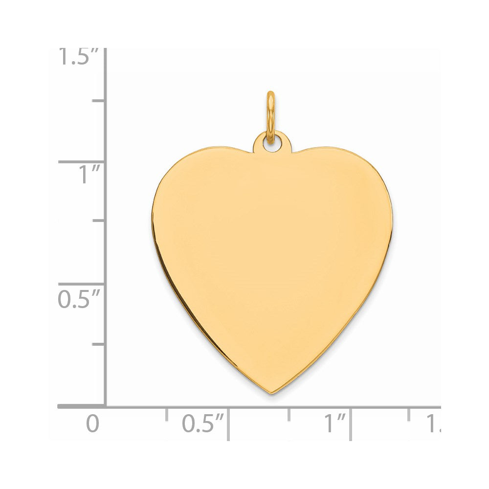 Ss/Gold Plated Sterling Silver Gp Engraveable Heart Polished Disc Charm