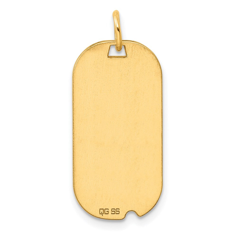 Ss/Gold Plated Sterling Silver Gp Engraveable Dog Tag Polished Disc Charm