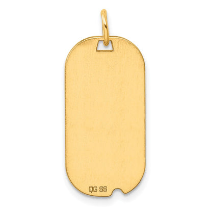 Ss/Gold Plated Sterling Silver Gp Engraveable Dog Tag Polished Disc Charm