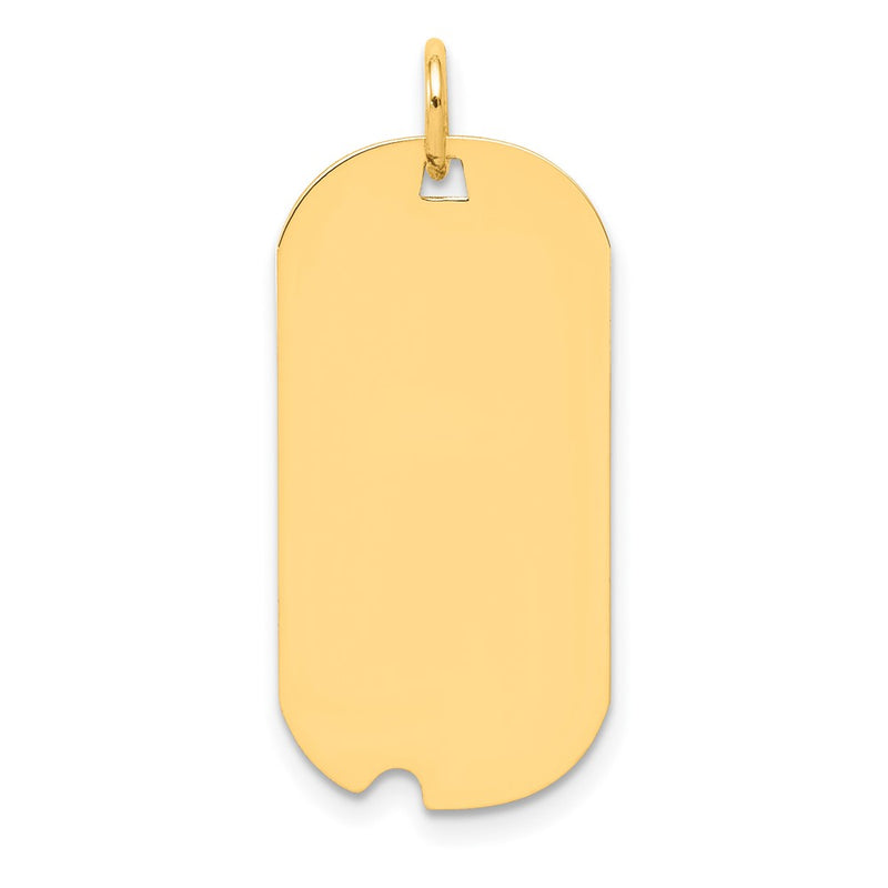 Ss/Gold Plated Sterling Silver Gp Engraveable Dog Tag Polished Disc Charm
