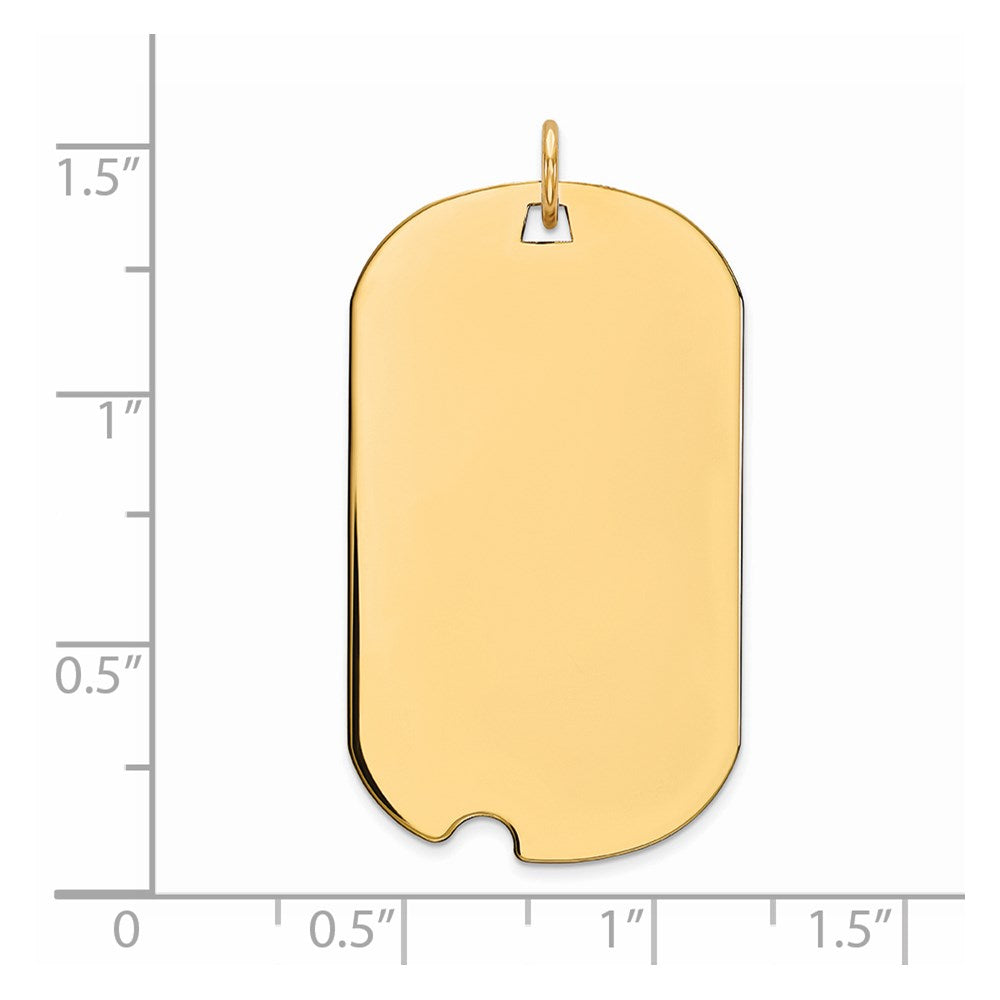 Ss/Gold Plated Sterling Silver Gp Engraveable Dog Tag Disc Charm