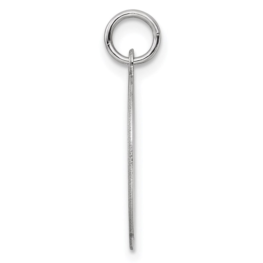 Sterling Silver Ss Rh-Plt Engraveable Round Patterned Polished Front/Satin Back Disc